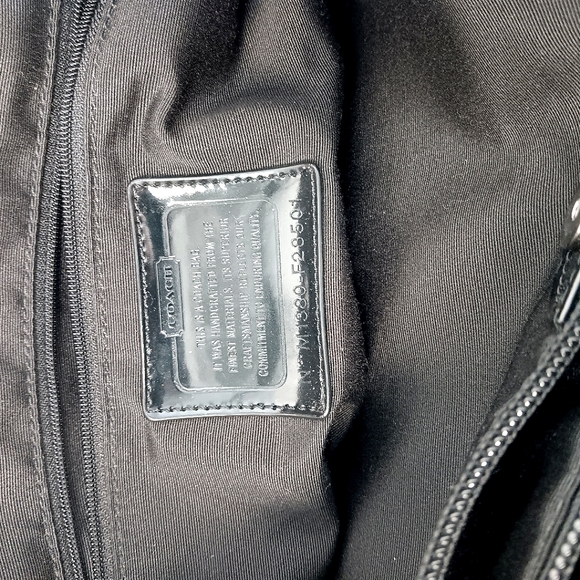 Coach Signature Monogram Stripe Canvas Devin Shoulder Bag w/ Peyton Wallet - Picture 10 of 16